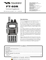 Yaesu FT-60R Technical Supplement preview
