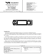 Yaesu FT-7100M Technical Supplement preview