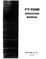 Preview for 1 page of Yaesu FT-726R Operating Manual