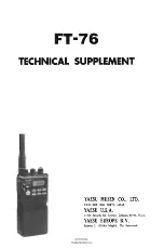 Yaesu FT-76 Technical Supplement предпросмотр