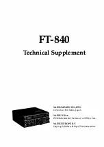 Yaesu FT-840 Service Manual предпросмотр