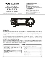 Yaesu FT-857 HF Technical Supplement предпросмотр