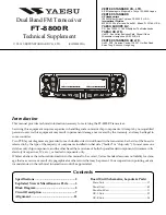 Yaesu FT-8800E Technical Supplement preview