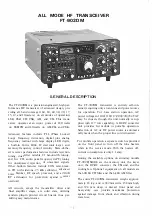 Предварительный просмотр 3 страницы Yaesu FT-902DM Instruction Manual