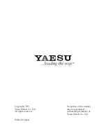 Preview for 64 page of Yaesu FT-90R Operating Manual