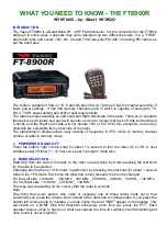 Preview for 1 page of Yaesu FT8900 Quick Start Manual