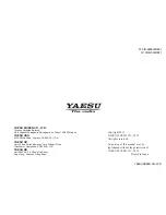 Preview for 84 page of Yaesu FTA-550 Pro-X Operating Manual