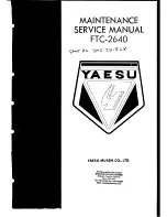 Yaesu FTC-2640 Service Manual предпросмотр