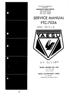 Предварительный просмотр 1 страницы Yaesu FTC-703A Service Manual