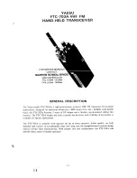 Предварительный просмотр 3 страницы Yaesu FTC-703A Service Manual