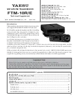 Yaesu FTM-10E Technical Supplement preview