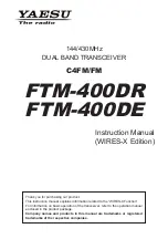 Yaesu FTM-400XD Instruction Manual предпросмотр