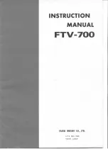 Preview for 1 page of Yaesu FTV-700 Instruction Manual