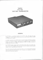 Preview for 3 page of Yaesu FTV-700 Instruction Manual