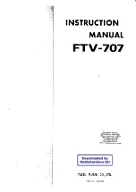 Preview for 1 page of Yaesu FTV-707 Instruction Manual