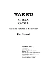 Yaesu G-650A User Manual предпросмотр