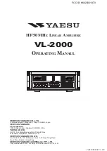 Preview for 1 page of Yaesu VL-2000 Operating Manual