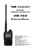 Предварительный просмотр 1 страницы Yaesu VR-160 Operating Manual