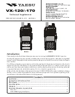 Предварительный просмотр 1 страницы Yaesu VX-120 Series Technical Supplement