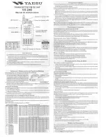 Предварительный просмотр 2 страницы Yaesu VX-246 Operating Manual