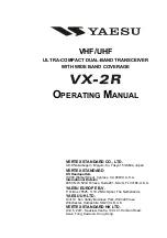 Предварительный просмотр 1 страницы Yaesu VX-2R Operating Manual