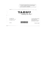 Preview for 8 page of Yaesu VX-400 Operating Manual