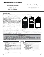 Preview for 1 page of Yaesu VX-450 series Service Manual