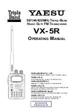 Yaesu VX-5R Operating Manual предпросмотр