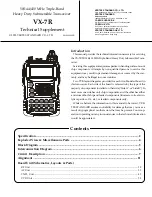 Preview for 1 page of Yaesu VX-7R Service Manual