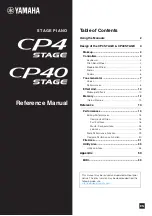 Предварительный просмотр 1 страницы Yahama CP4 Stage Reference Manual