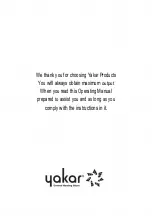 Предварительный просмотр 2 страницы Yakar 301 Operating Manual