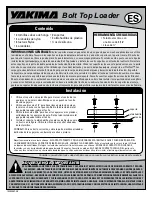 Preview for 3 page of Yakima Bolt Top Loader Quick Start Manual