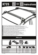 Yakima K725 Instructions Manual предпросмотр