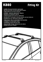 Yakima Whispbar K880 Fitting Instructions Manual preview