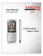 Preview for 1 page of YAKOYA E78 User Manual