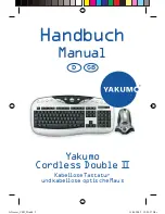 Preview for 1 page of YAKUMO CORDLESS DOUBLE II Manual