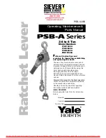 Preview for 1 page of Yale HOISTS PSB-A Series Operating, Maintenance & Parts Manual