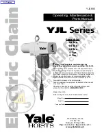 Yale HOISTS YJL Series Operating, Maintenance & Parts Manual preview