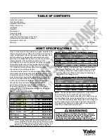 Preview for 3 page of Yale HOISTS YJL Series Operating, Maintenance & Parts Manual