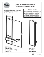 Yale 420F Series Installation Instructions preview