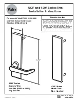 Preview for 1 page of Yale 420F Series Installation Instructions