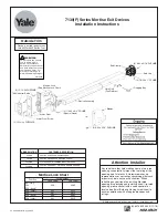 Yale 7130F Series Installation Instructions Manual preview