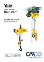 Yale CPEF Translated Operating And Maintenance Manual preview