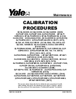 Предварительный просмотр 1 страницы Yale GC030VX Maintenance Manual