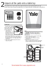 Предварительный просмотр 6 страницы Yale HSA3800 Installation, Programming, Operating