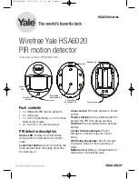 Yale HSA6020 Manual preview