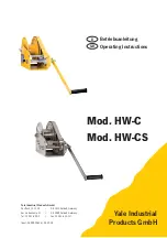 Yale HW 30 C Operating Instructions Manual preview