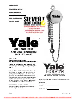 Yale LH2 Operating, Maintenance & Parts Manual preview