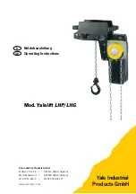 Yale lift LHG Operating Instructions Manual preview