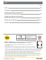 Preview for 2 page of Yale Lockmaster PED1000 User Manual